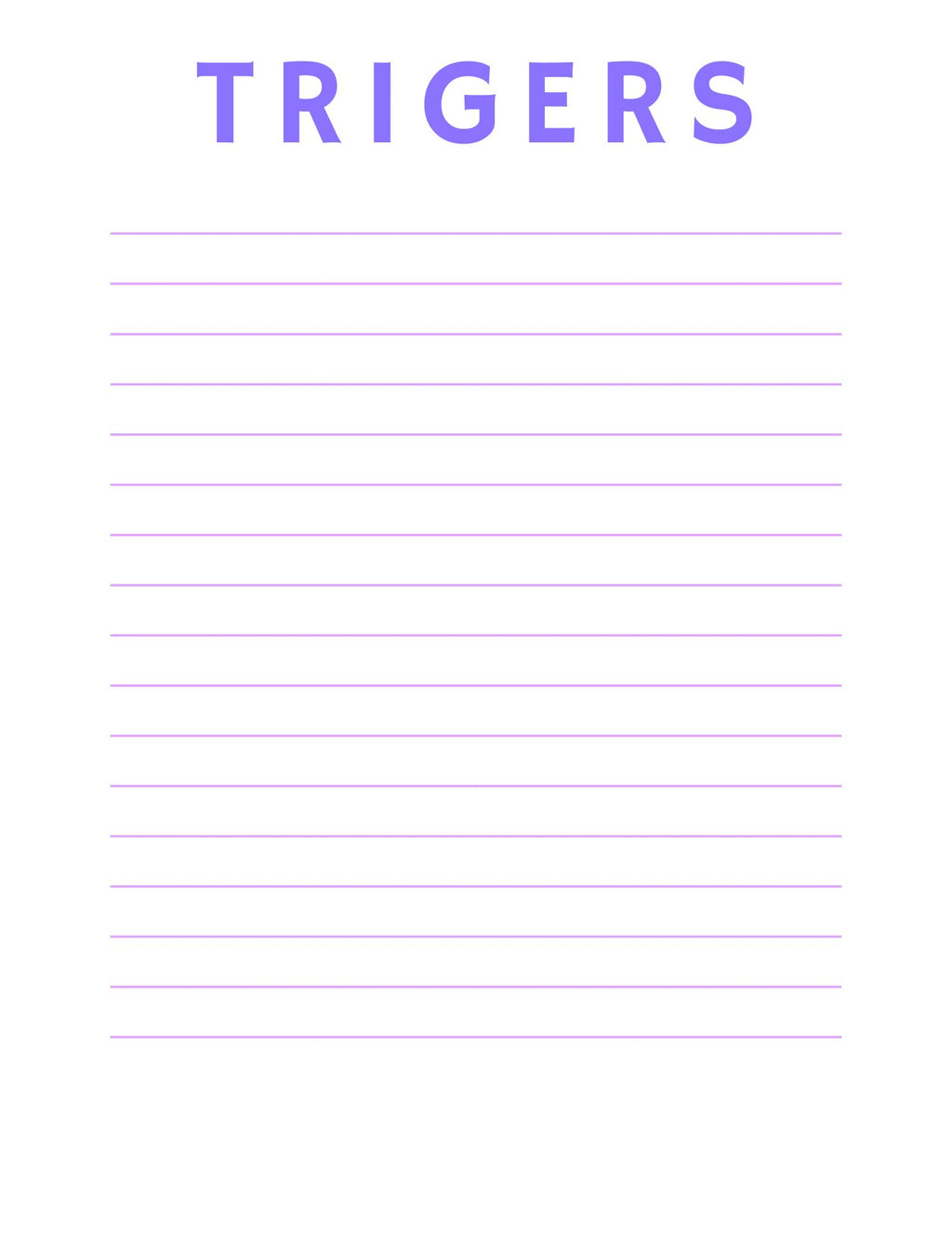 Recovery Workbook