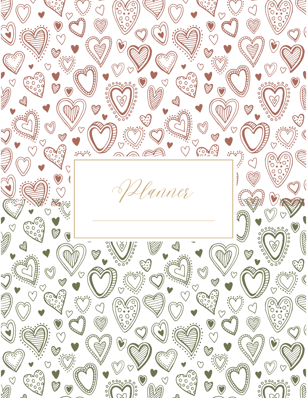 Doodle Hearts Planner