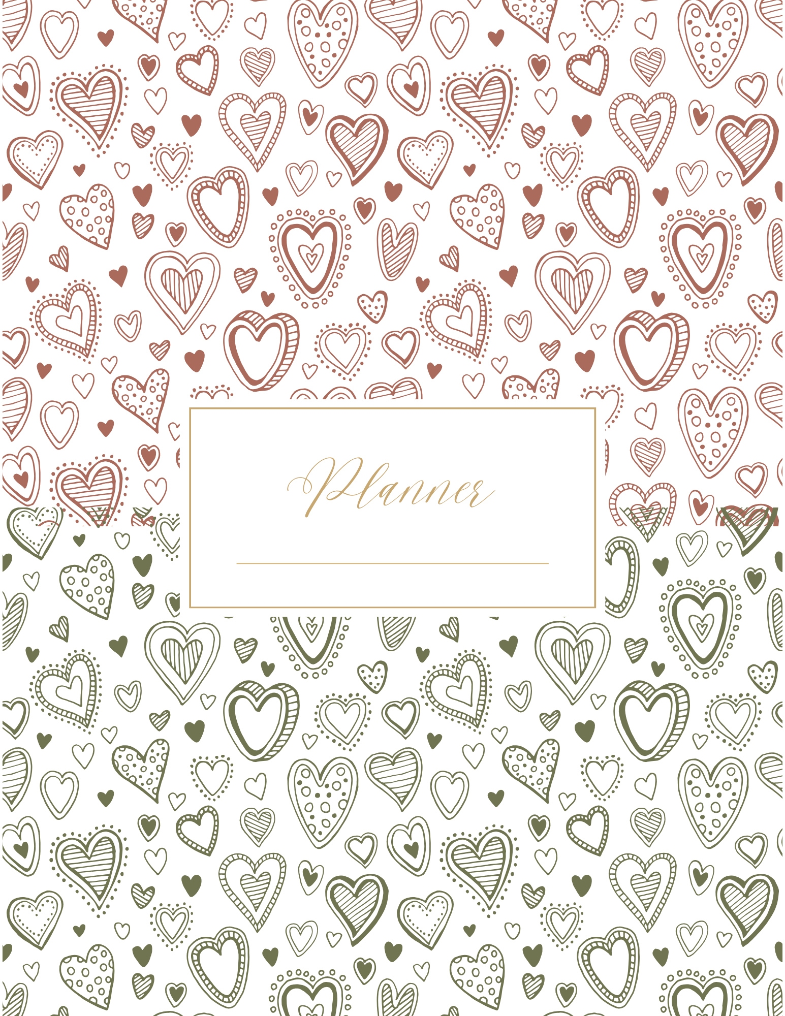 Doodle Hearts Planner