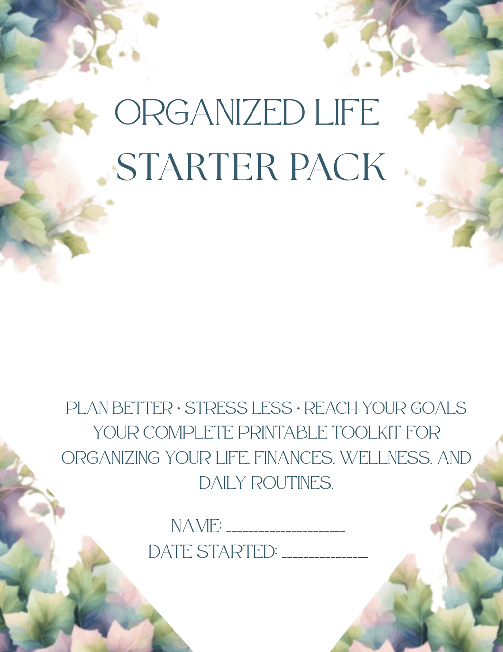 ****FREE*****Organized Starter Pack