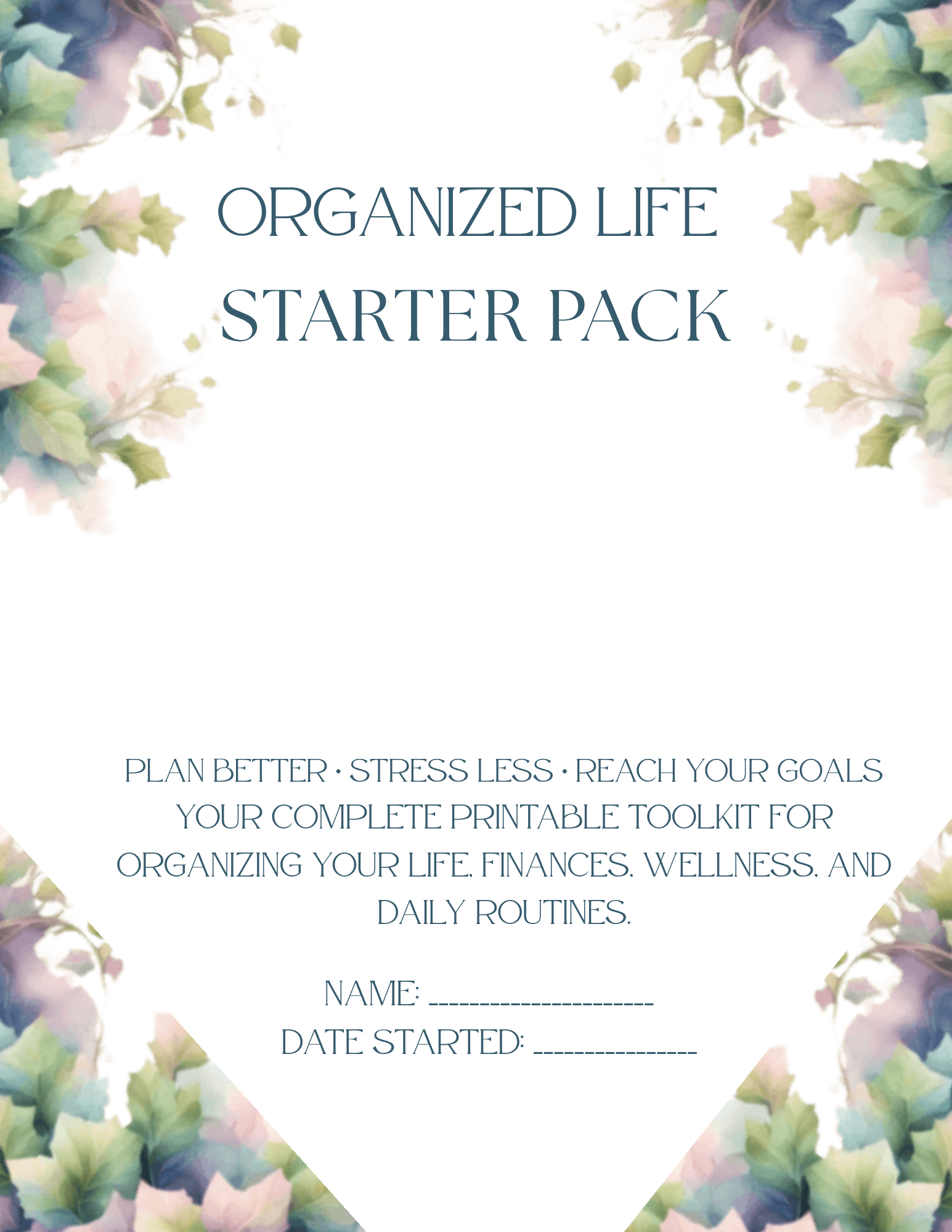 ****FREE*****Organized Starter Pack