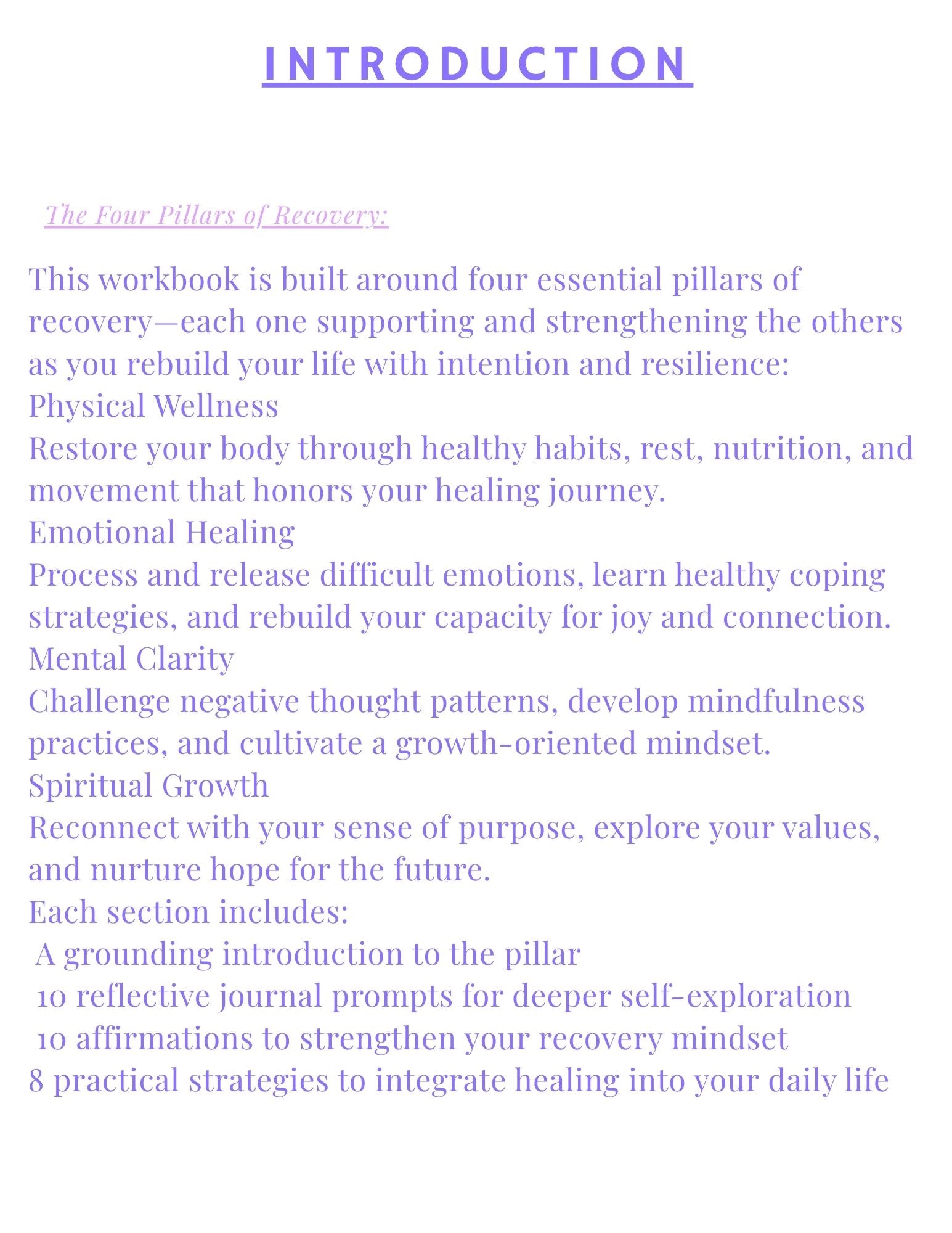 Recovery Workbook