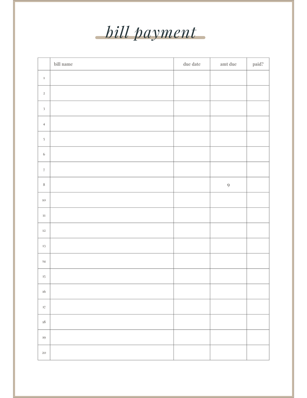 Flower Monthly Planner