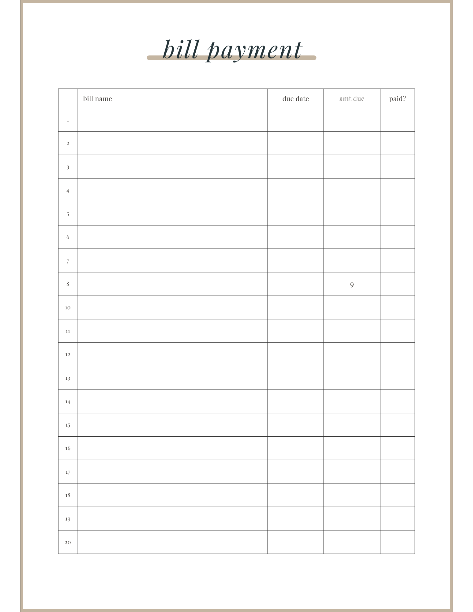 Flower Monthly Planner