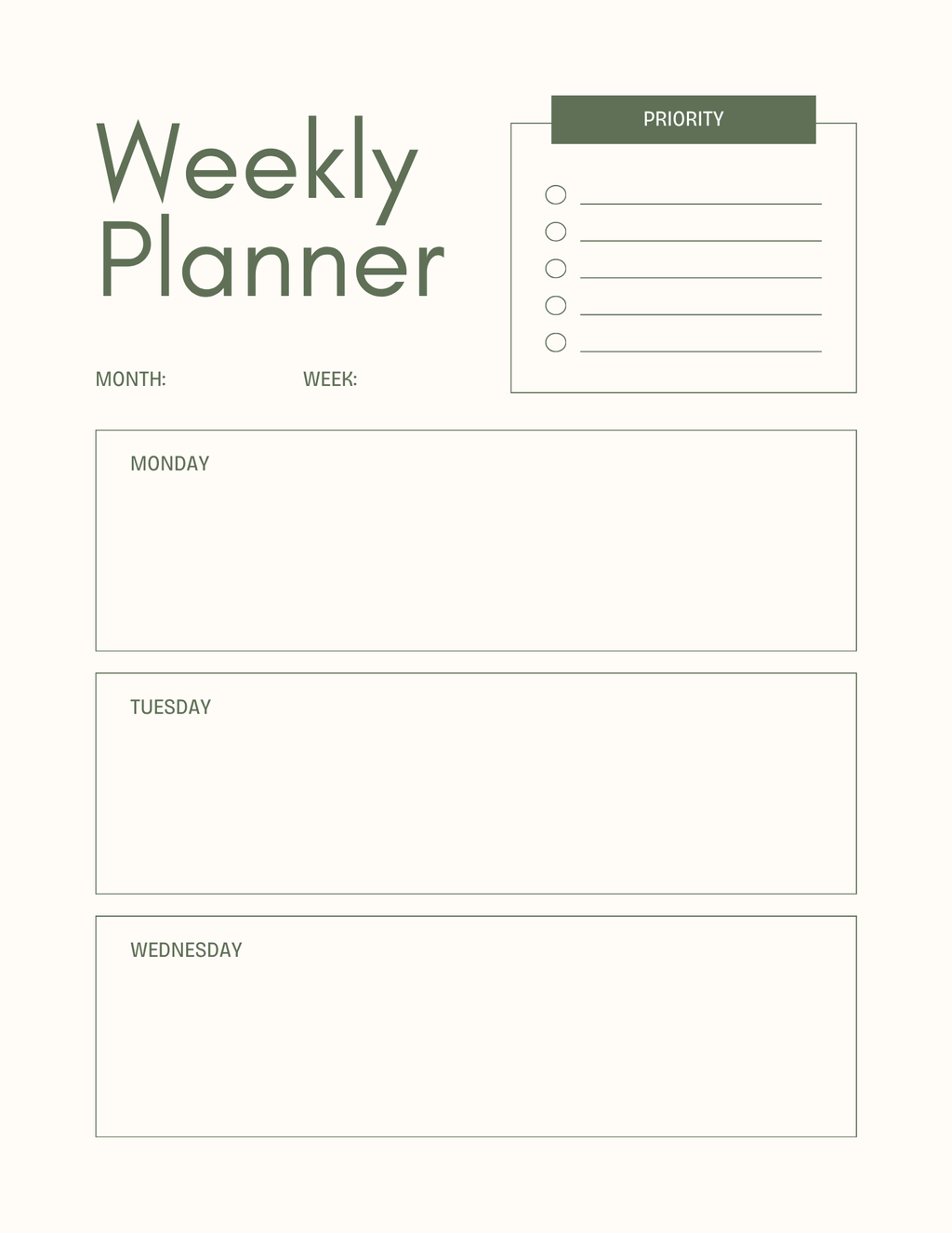 Doodle Hearts Planner