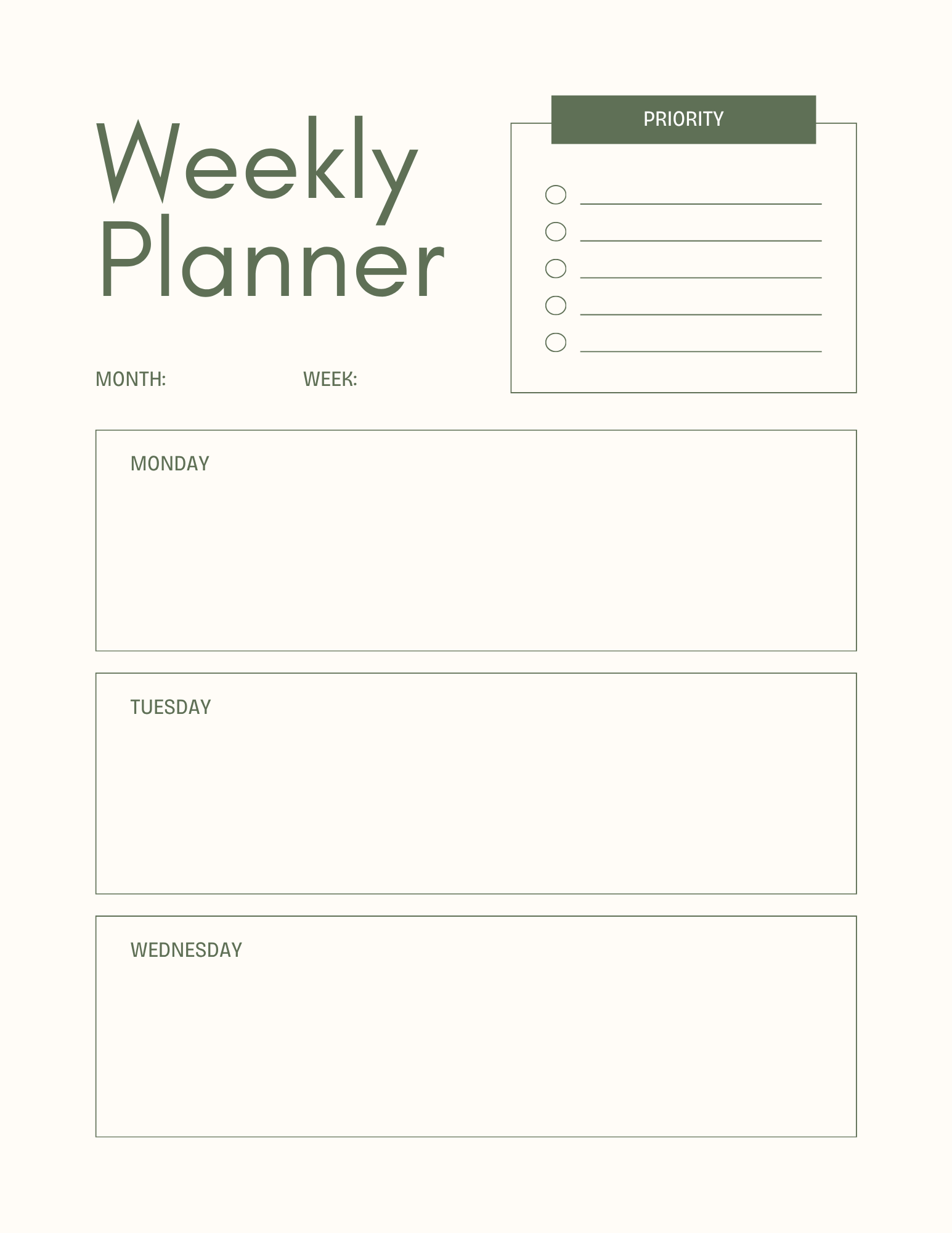 Doodle Hearts Planner