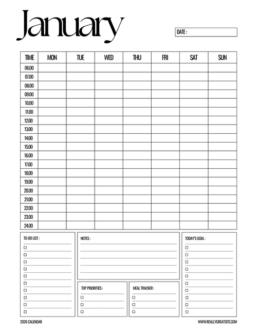 Black & White Planner