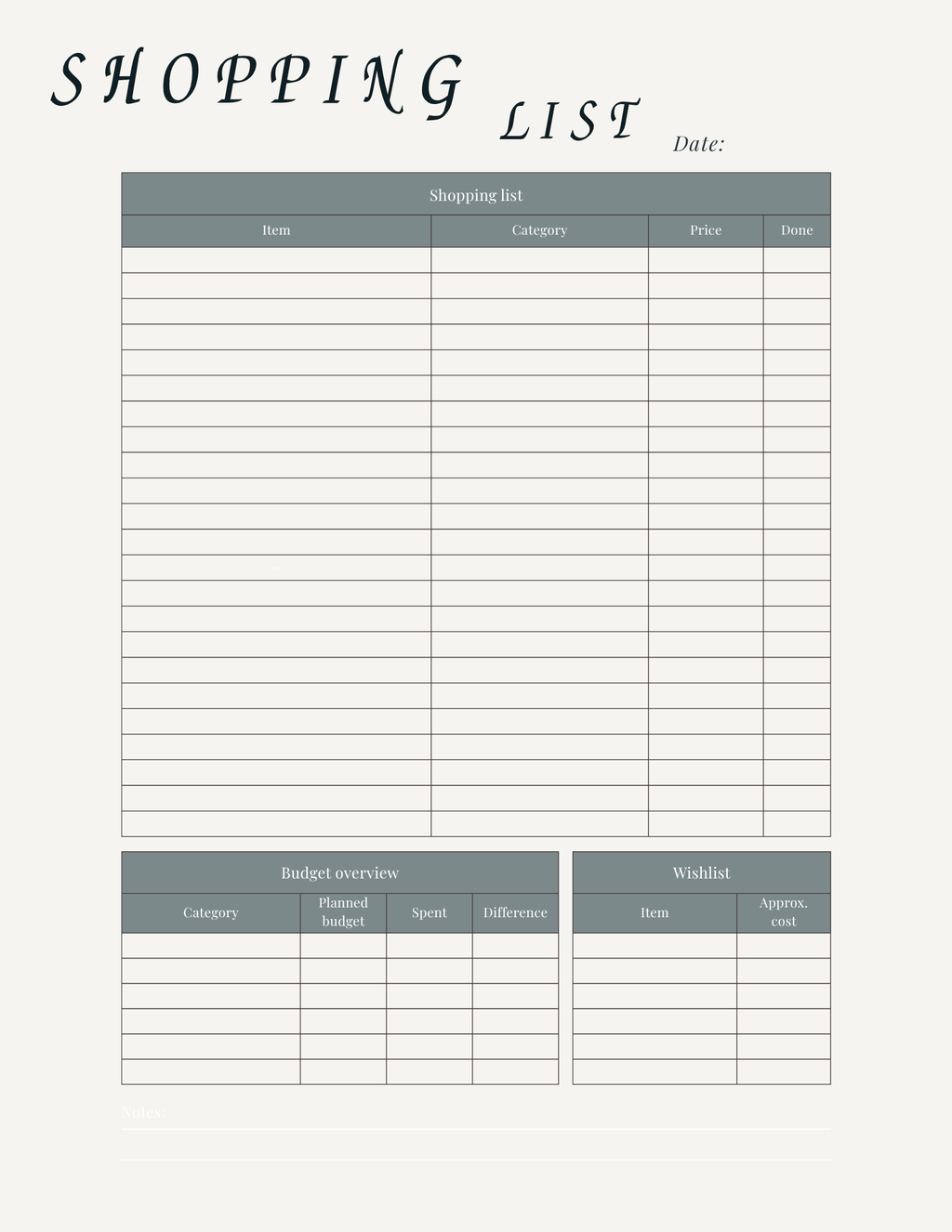 Flower Monthly Planner