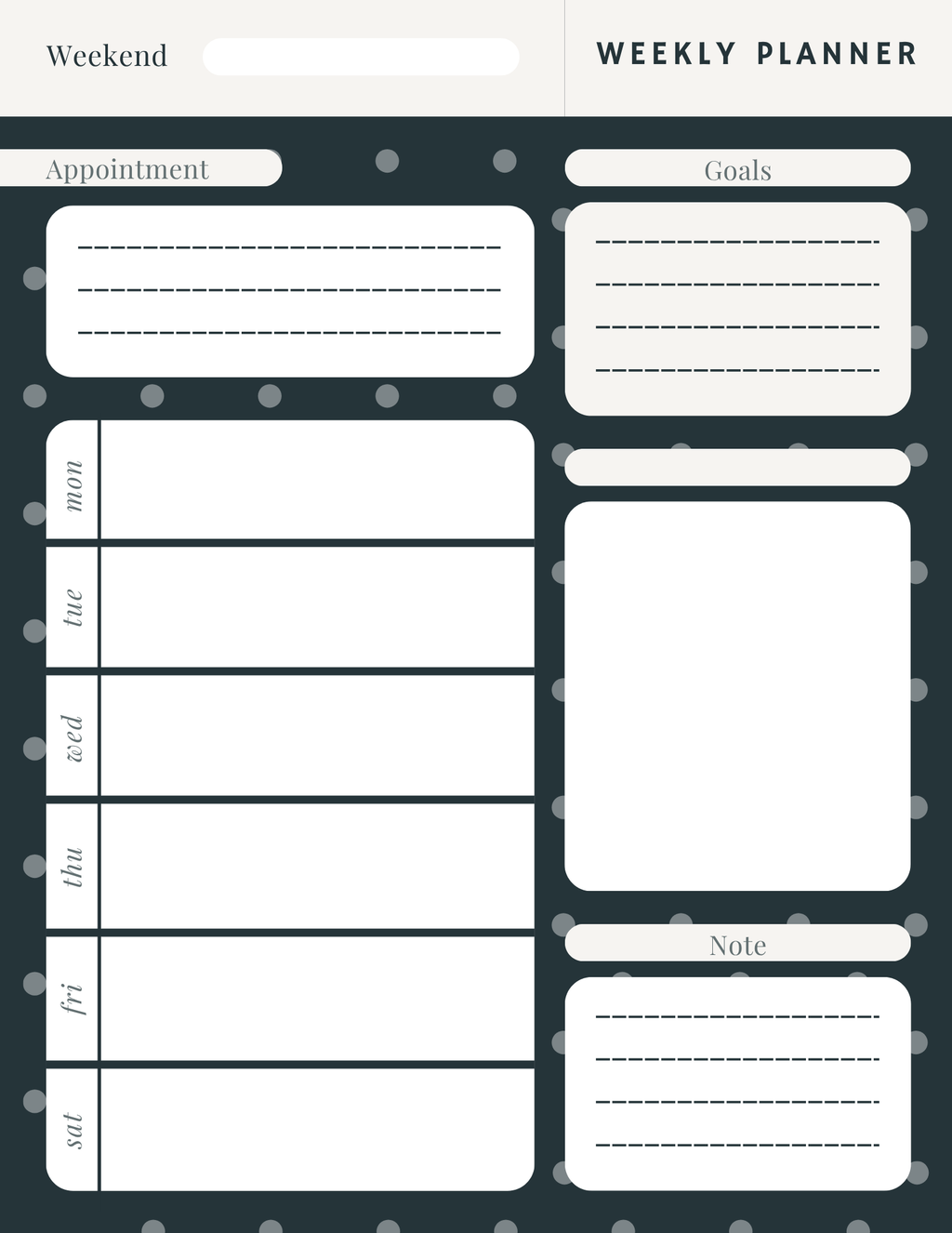 Flower Monthly Planner